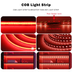 5V Flexible COB LED Strip Light 320LEDs/m White/Red/Blue/Green USB Power with Dimmer/Switch Adhesive Tape Cabinet Room Lighting