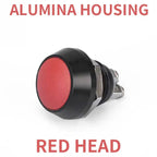 1Pcs 2Pin Mini Switch 12mm  2A waterproof switch  momentary Push button Switch reset Non-locking metal shell 1NO 36V color