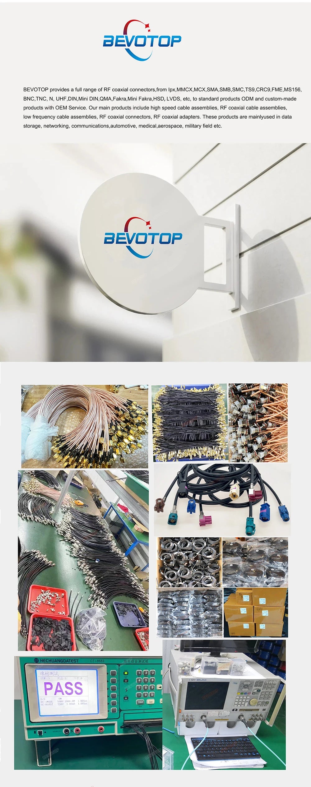 BEVOTOP BNC to BNC RG58 Cable BNC Male to BNC Male Straight / Right Angle 90° Plug RG-58 Jumper 50Ohm RF Coaxial Extension Cable