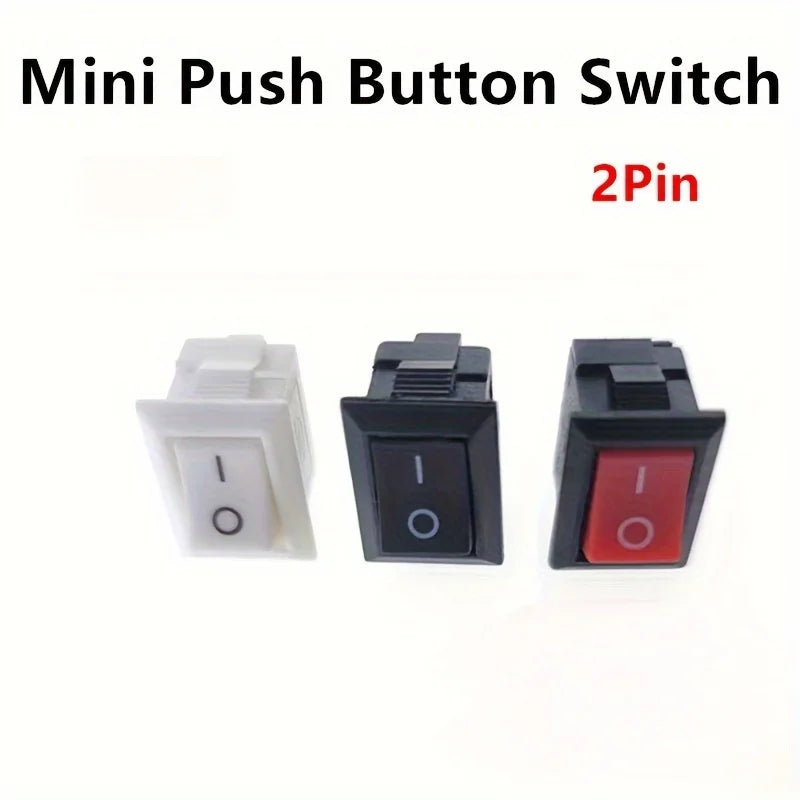 10 PCS/Lot 2 Pin 12V Car Boat Round Dot Light ON/OFF Rocker Toggle Switch Tool Black