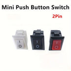 10 PCS/Lot 2 Pin 12V Car Boat Round Dot Light ON/OFF Rocker Toggle Switch Tool Black
