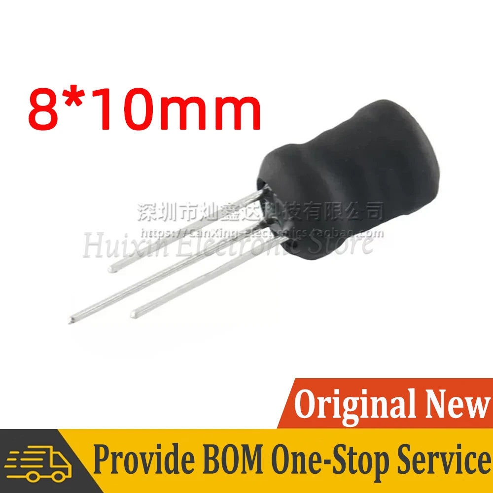 10pcs 3 Pin Ferrite Coil I Shaped Alarm Buzzer Boost Booster Step Up Inductor Inductance Choke Filter Drum Core Radial