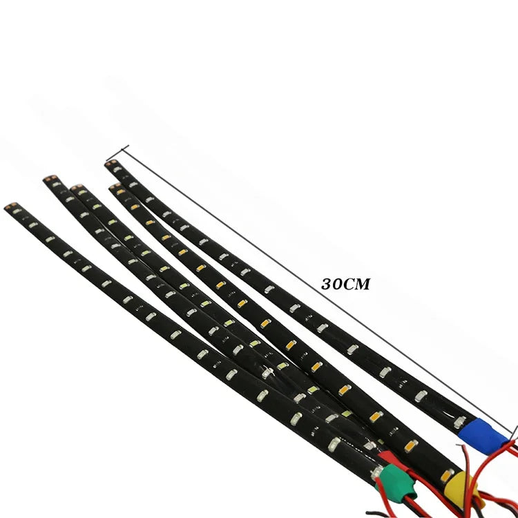 WAIIHALIGHT 30CM Car LED Strip Light Waterproof Flexible DRL Motorcycle Decor Red Green Blue White Yellow Pink Decor Lamp