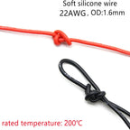 JST XH 2.54mm Connector Kit with 22AWG Pre-Crimped Silicone Cables XH2.54 Male Female Sockets Plug Housing 2 3 4 5 6 Pins
