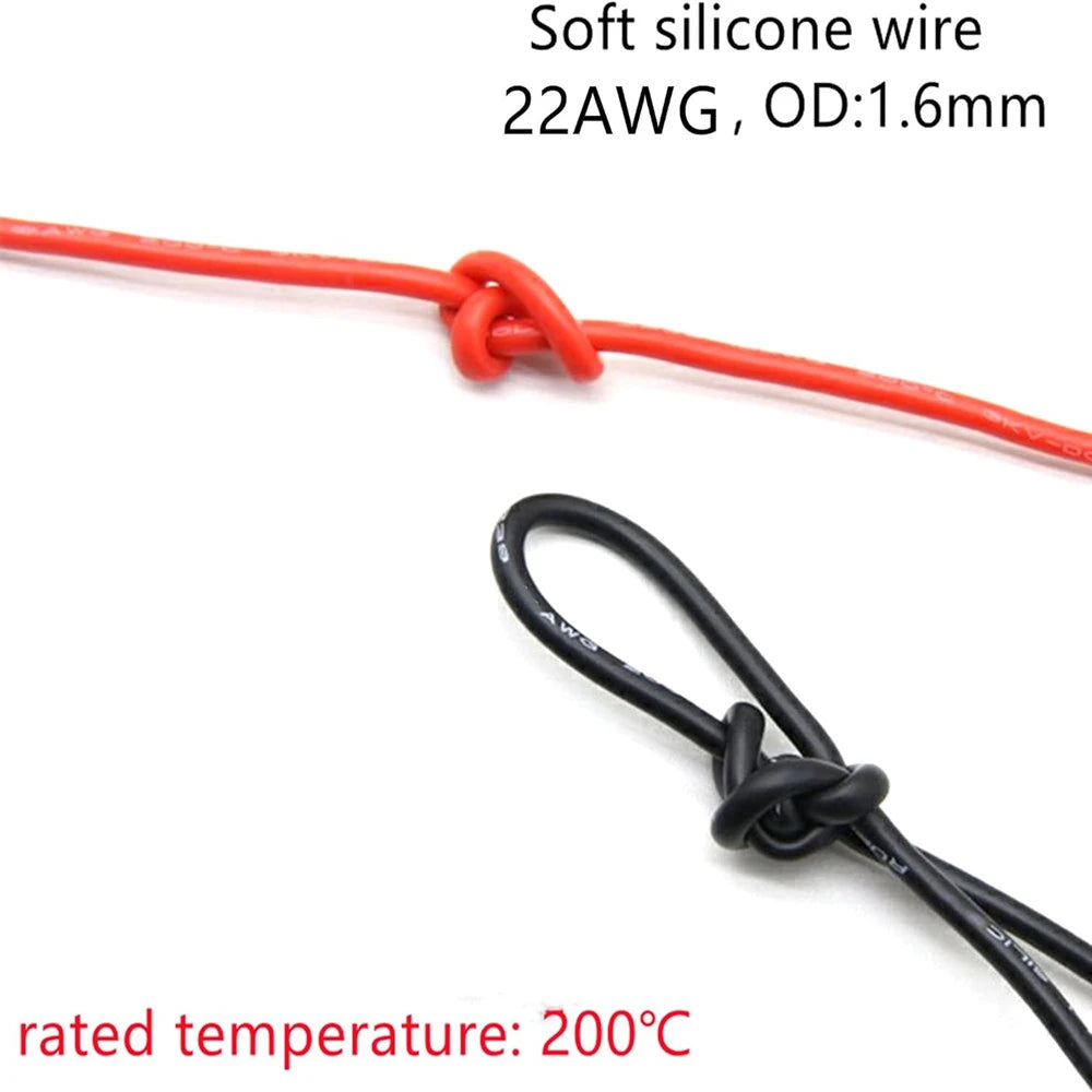 JST XH 2.54mm Connector Kit with 22AWG Pre-Crimped Silicone Cables XH2.54 Male Female Sockets Plug Housing 2 3 4 5 6 Pins