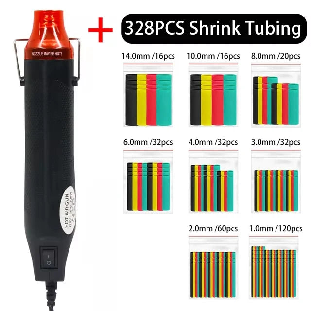 Mini Heat Gun for Epoxy Resin 300W Portable Soldering Temperature Blower Gun DIY Crafts Electric Power Hot Dryer Shrink Heat Gun