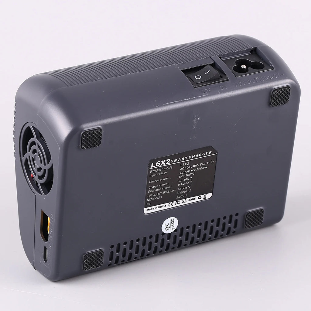 HTRC L6X2Lipo Intelligent Balanced Charger for RC Model Aircraft Dual Channel 2-6S Remote Control LiPo Battery Charger