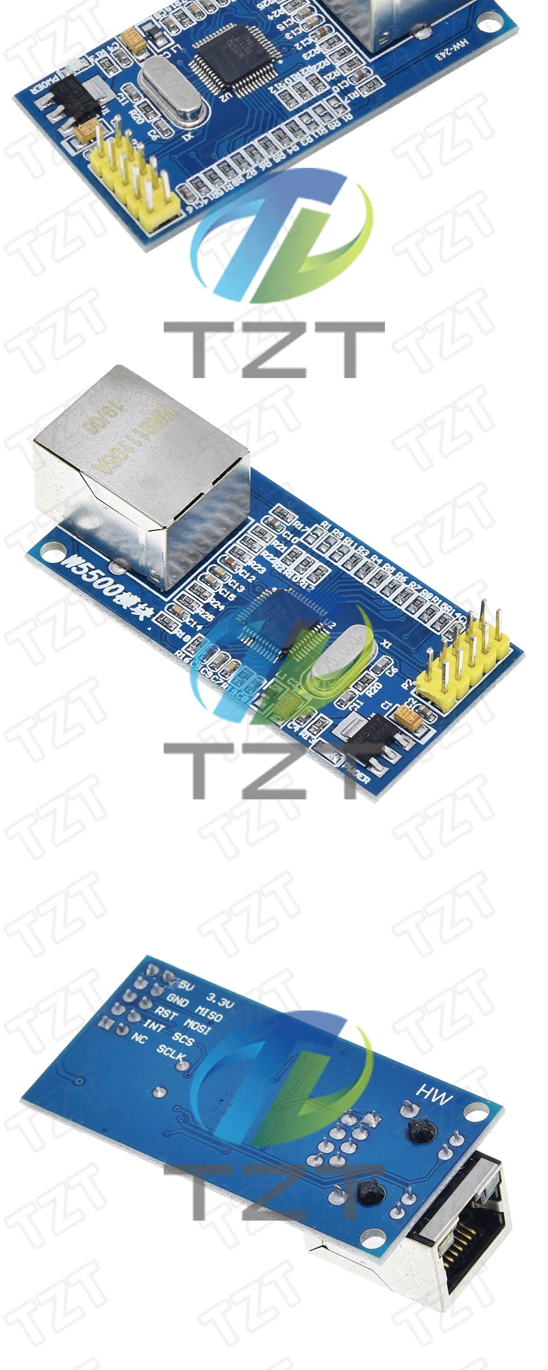 GREATZT 1/2PCS W5500 Ethernet network module hardware TCP / IP 51 / STM32 microcontroller program over W5100