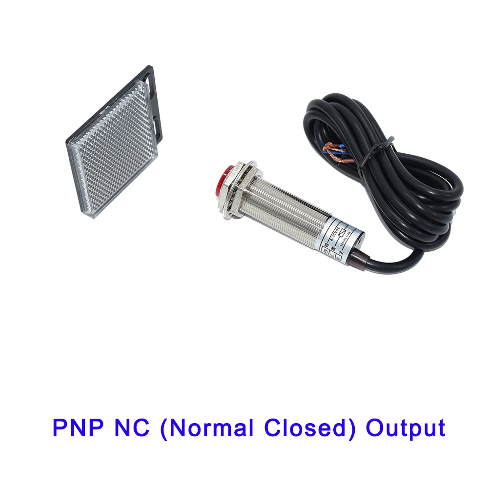 Waterproof Reflective Laser Photoelectric Switch Sensor Detector 20m Distance NPN PNP Output For Barrier Gate Alarm