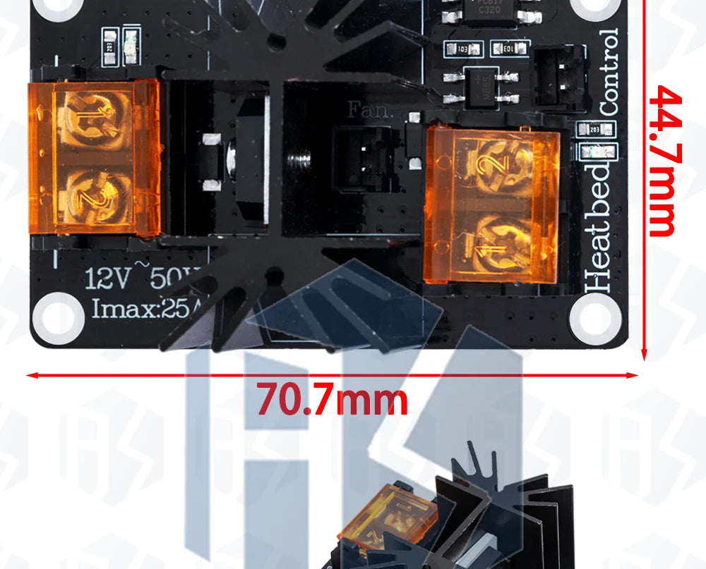 3D Printer Heated Bed Power Module High Current 25A 30A MOSFET Upgrade RAMPS 1.4