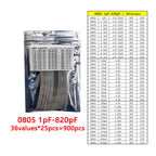 Capacitor kit 0201 0402 0603 0805 1206 smd Capacity package each value*50PCS Sample Kit Capacitor 1nf 10nf 100nf 1uf 10uf 22uf