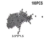 100pcs Hollow Ferrite Beads Filter Rings for Suppressing Spike Interference on Signal and Power Lines in Electronic Applications