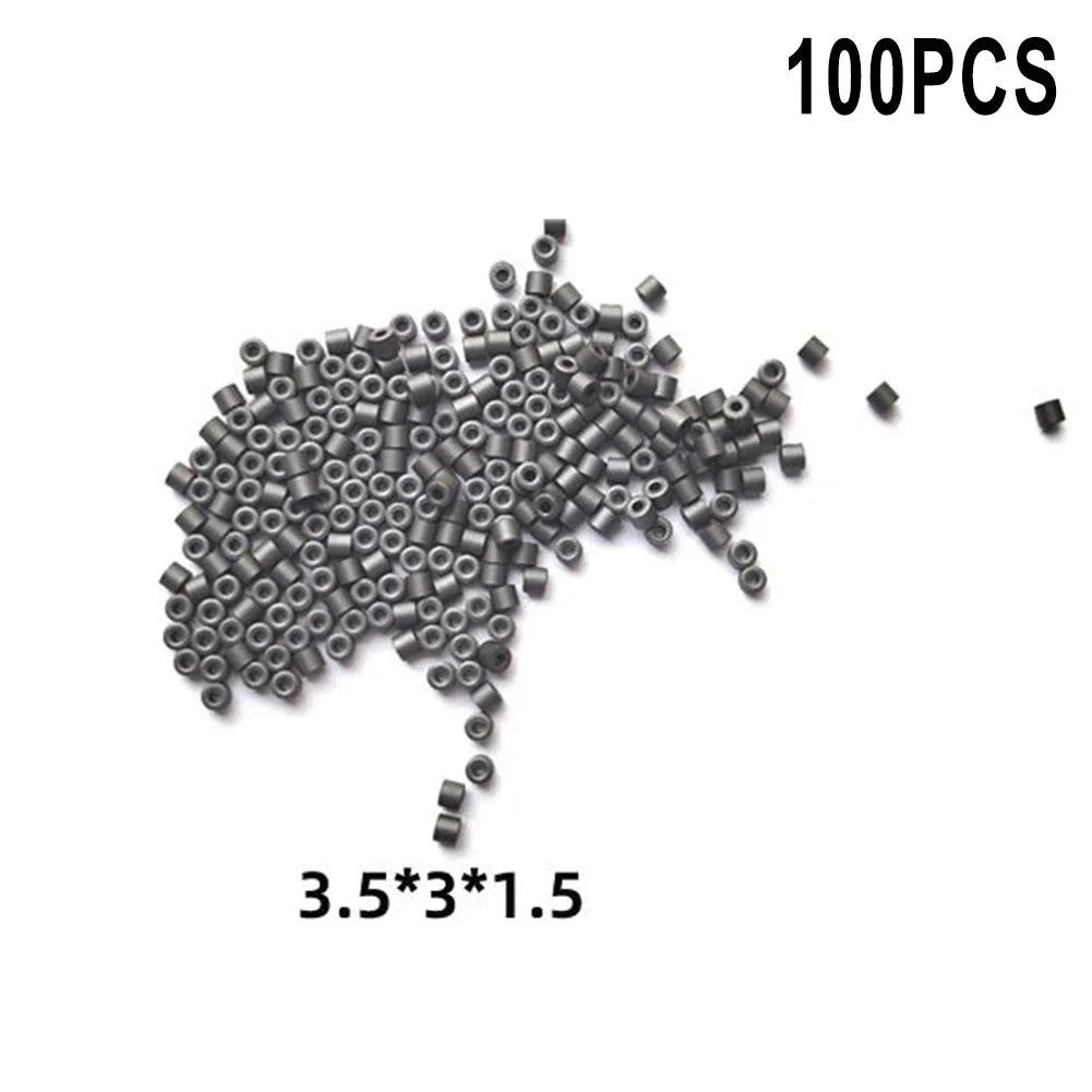100pcs Hollow Ferrite Beads Filter Rings for Suppressing Spike Interference on Signal and Power Lines in Electronic Applications