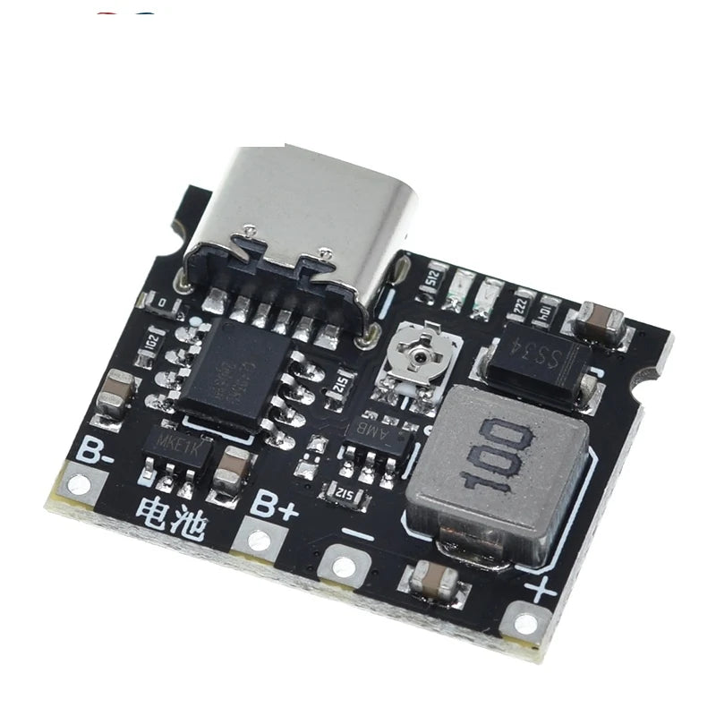 1/2/5PCSType-C USB Lithium Li-ion 18650 3.7V 4.2V Battery Charger Board DC-DC Step Up Boost Module TP4056 DIY Kit Parts
