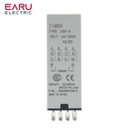 EARU Digital Time Relay 0.1s-990h Multi-Mode Power On Off Delay Cycle Timer AC DC 24-240V 2NO2NC with Base Socket