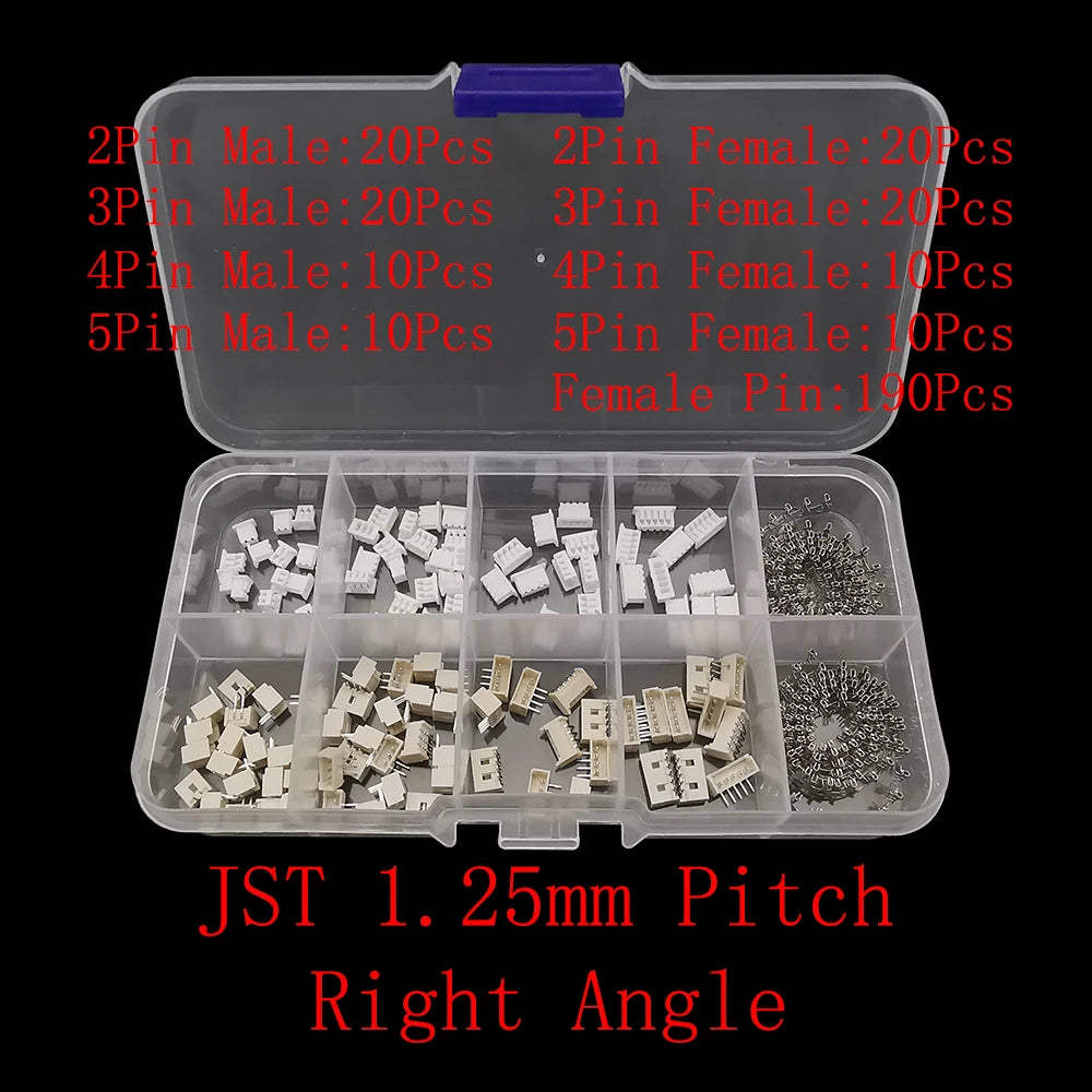 1Box SH 1.0/JST 1.25mm/ZH 1.5mm/PH 2.0mm/SM/SYP/XH 2.54mm/VH 3.96mm Pitch Male Female Housing Terminal Pin Header Wire Connector