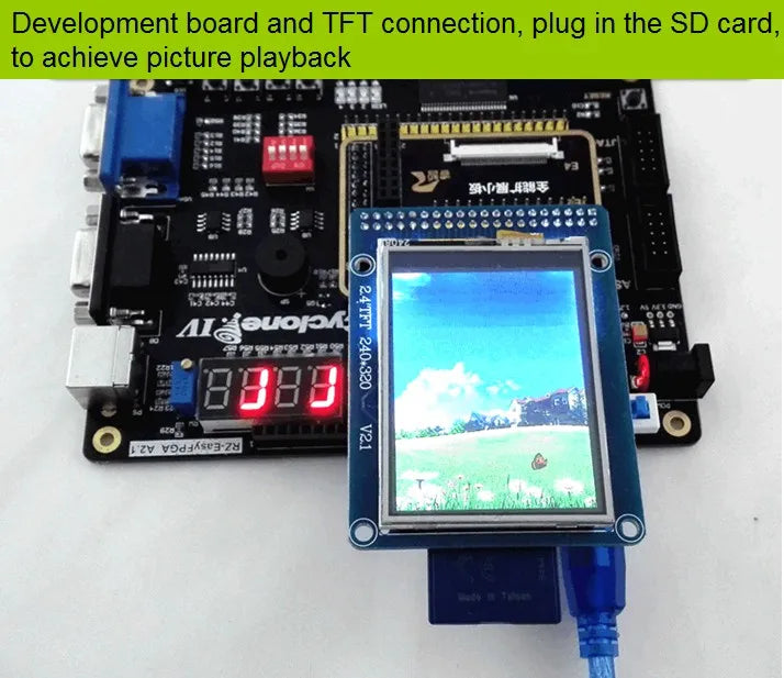 Educational DIY Kit Electronic Altera CycloneIV EP4CE10 FPGA PCB Demo Board with PS/2 UART VGA LCD Camera Network USB Blaster