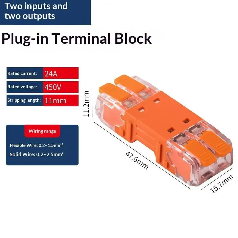 Quick Lever Splicing Wire Connectors 2/3/4 Pins CMK642 Compact Plugable Male Female Terminals Universal Blocks