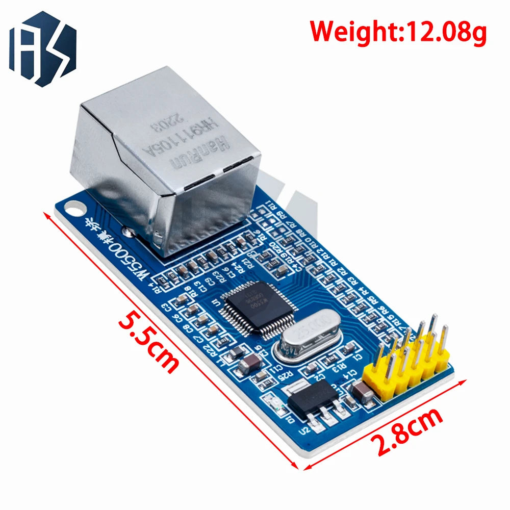 1PC/5PCS/10PCS   W5500 Ethernet network module hardware TCP / IP 51 / STM32 microcontroller program over W5100 blue/green