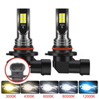 2Pcs LED H11 H8 Led Bulb Car Fog Light H4 Led Bulb H7 H9 H10 H1 9005 HB3 9006 HB4 6000K Lights 12000Lm Auto Fog Lamp 3000K