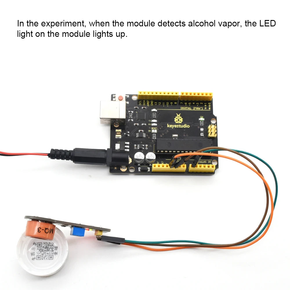 Keyestudio MQ Series Sensor Gas Sensor MQ-2 MQ-3  MQ-5 MQ-135  MQ-6 MQ-8  MQ-7 Module  for Arduino Sensor DIY Electronic Projec