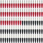 20/100Pcs Banana Plug 4mm Connectors Red And Black High Current Insulated Shrouded Stackable Connector Screw Connection