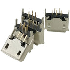 20pcs Vertical MICRO mini USB 5pin female seat 180 degrees jack 5P Direct plug-in USB connector charging port sock power plug