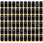 CUSTOM Dual RED Led Laser Etched Rocker Switch ON-OFF ON-OFF-ON (SPST DPDT) for ARB/Carling/NARVA 4x4 Caravan Accessories SUV