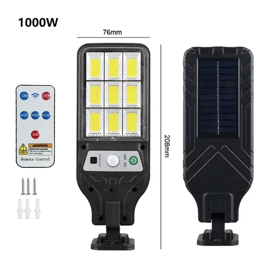 80000000LM 2000W Powerful LED Solar Light Outdoor Powerful Garden Wall Solar Lamp Motion Sensor Solar Lights IP66 Street Lamp