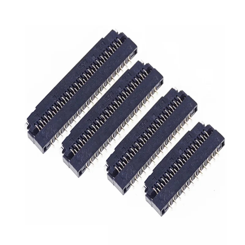 FPC 0.3mm Flexible Cable Connector Socket Clamshell Bottom Contact Type 13/15/17/23/25/27/29/31/33/35/39/41/45/49/51/57/61 Pin