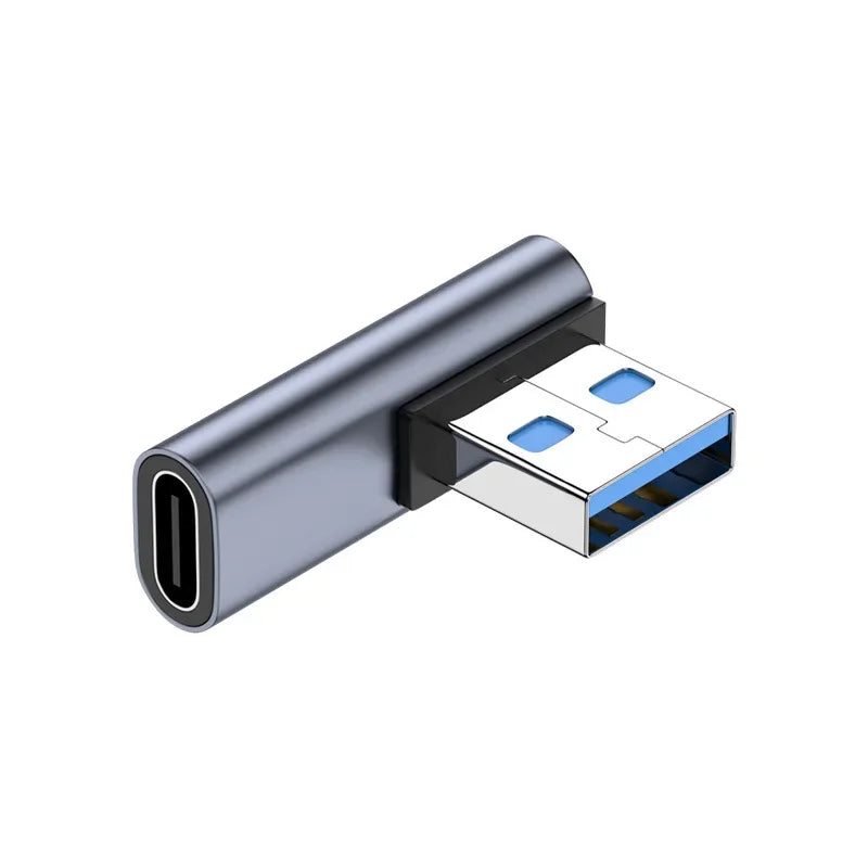 180 Degree Elbow USB C Adapter Type C USB C OTG Converter U Shape USB 3.0 Type C Charging Data Cable Adapter Phone Connector