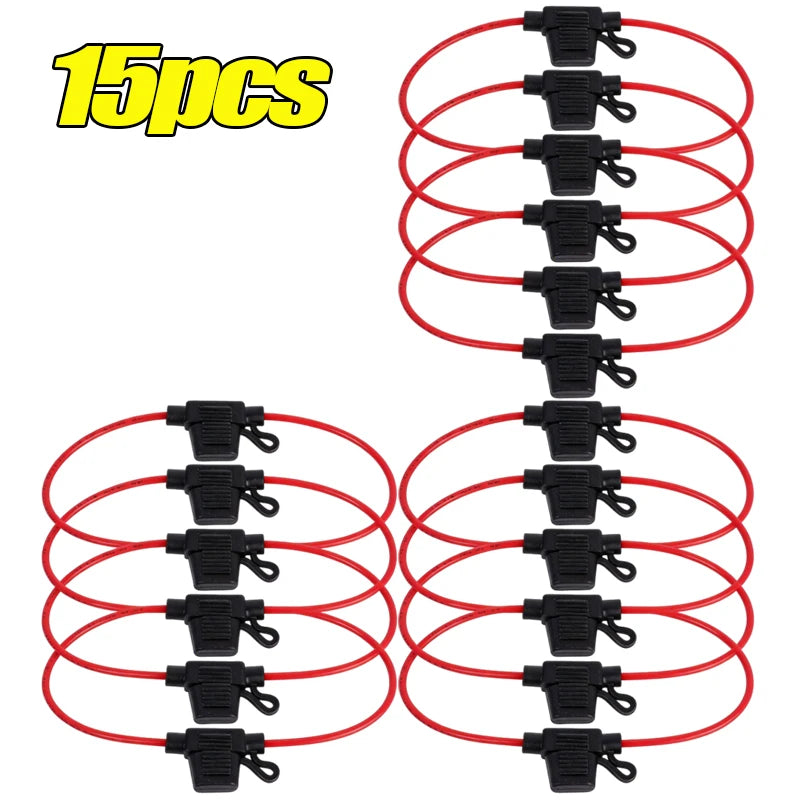 12V 30A with Fuses Blade Wire Cutoff Switch Socket Automotive Fuse Socket Car Mini Blade Fuse Holder Splash-proof Box