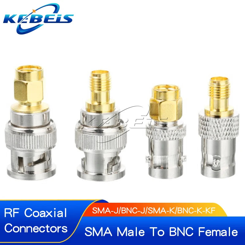2PCS BNC to SMA Connectors SMA BNC Adapter Male to Female for Antenna/Extension Cable SMA to BNC RF Connector Kits ﻿