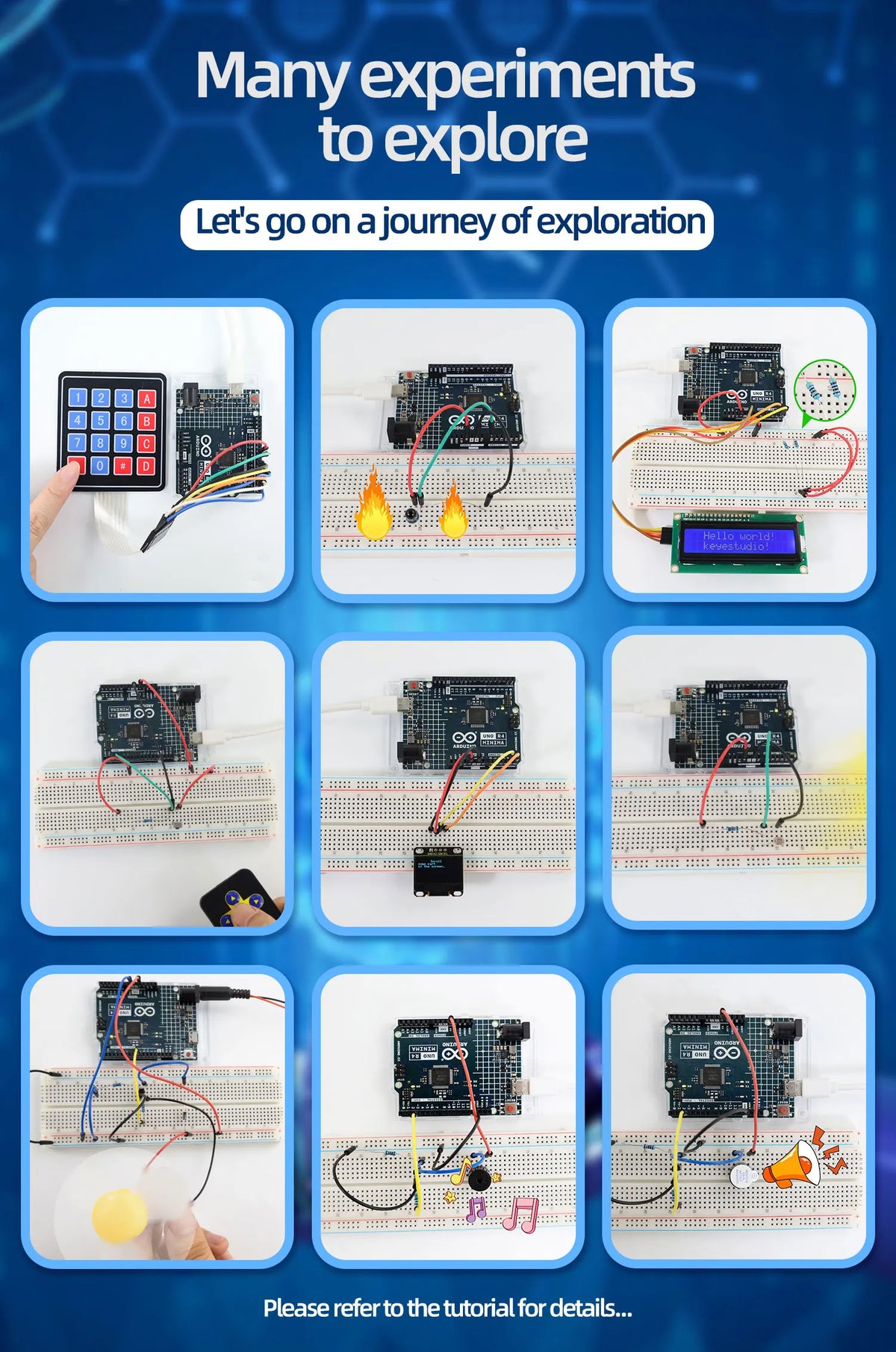 Keyestudio STEM IOT Smart Living Starter Kit For Original Arduino Uno R4 WIFI Or Minima Board DIY Educational Kit+60 Projects