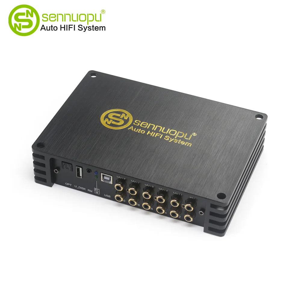 Sennuopu DS-M10 Car Audio 8 CH Amplifier with 10 CH DSP Processor Bluetooth Amp Equalizer Amplificador Automotivio Sound