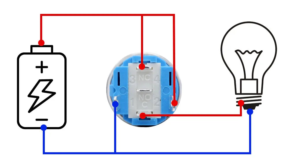 40pcs 22mm Push Button Switch Latching Momentary Metal PC Power LED Light On Off with Wire Waterproof 12v 3v 5v 6v 24v 220v Red