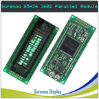 Surenoo 85.00*36.00 SAMSUNG 8-Bit Parallel IIC I2C 1602 162 16X2 VFD Display LCD Module Screen Panel 16T202DA1J