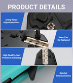 Crimping Tool Set Electrician Ratchet Wire Crimper For Crimp Terminals Dupont JST Non Insulated Open Barrel Ferrule MC4 Solar