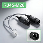 RJ45 Outdoor Network Connectors IP67 M20/22 Aviation Plug with 25cm Wire Rj45 Crystal Head Socket Cat5 Network Cable Waterproof