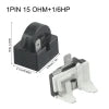 2pcs Refrigerator PTC Start Relay 1/2 Pin 15 Ohm 1/6H Compressor Overload Protector Starting Relay Light Weight Power Supplies