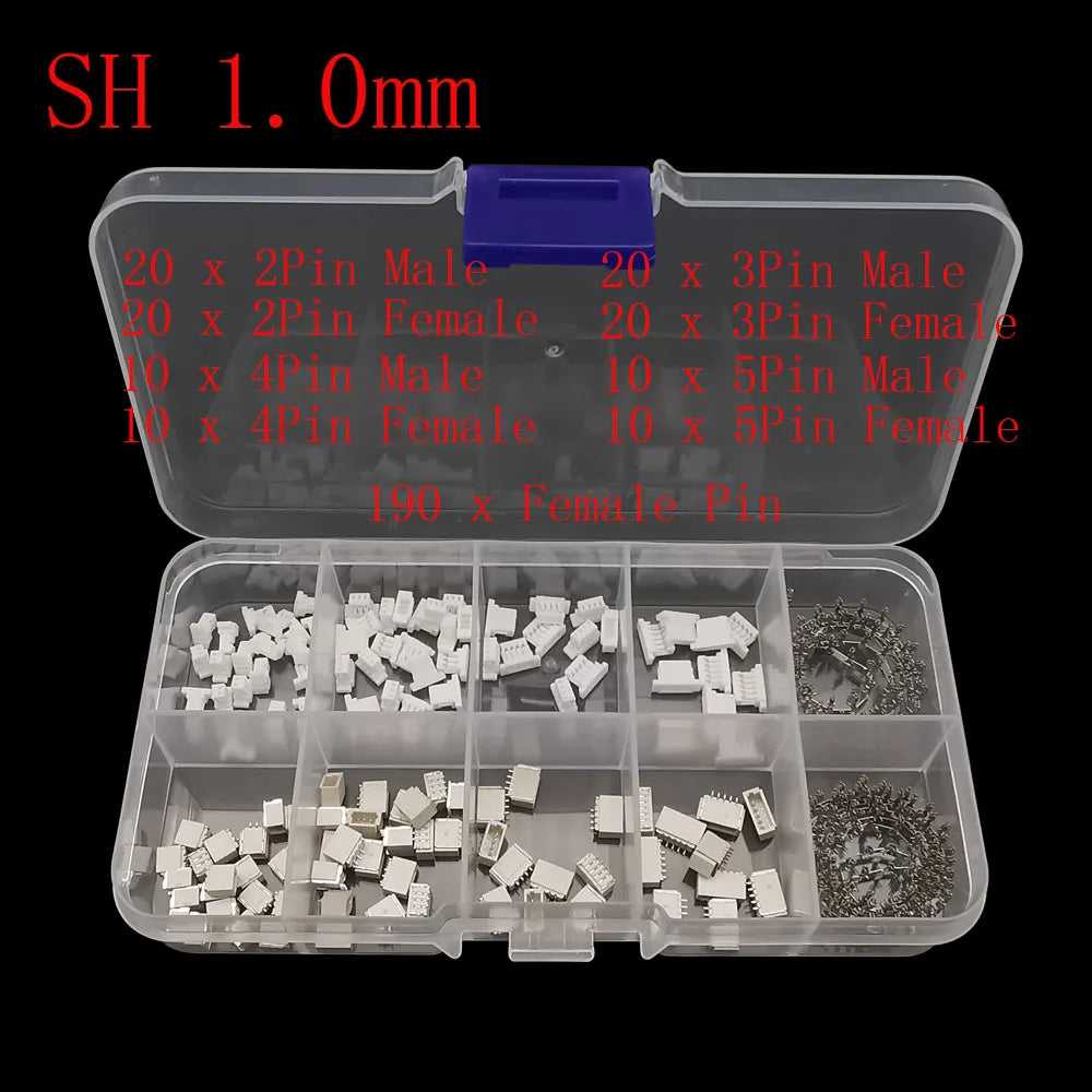 1box PH 2.0mm XH 2.54mm JST 1.25mm SH 1.0mm VH 3.96mm Pitch Terminals Crimping Male Plug Female Socket Connector Kit