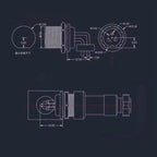 GX12 M12 PCB Aviation Plug Socket, 2/3/4/5/6/7Pin Gold Plated Copper Bent 90 Right Angle Solder Board Circuit Board Connector