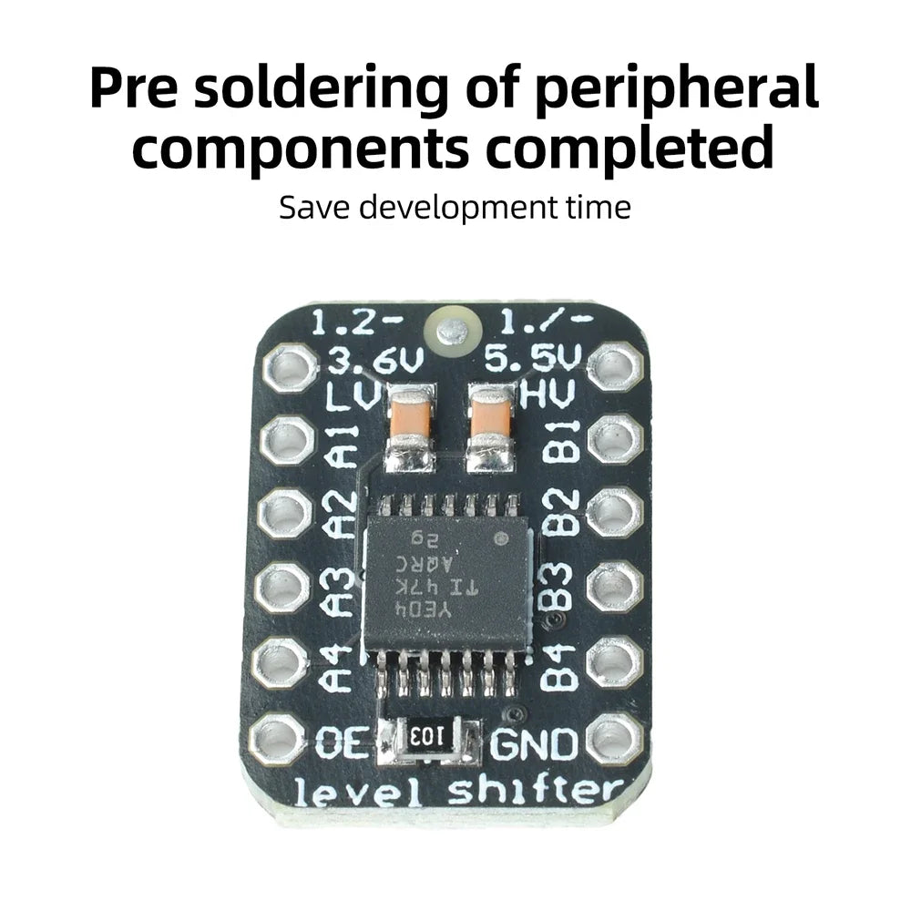 TXB0104 Bidirectional Logic Level Shifter Module Auto Direction Sensing 3.3V/5V Logic Converter for I2C SPI
