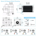 Nema17/23/34 42/57/86 Stepper Motor 1.2A-6A/0.28Nm-12Nm Open Loop & Closed Loop & Integrated Motor Driver Kit For CNC Router