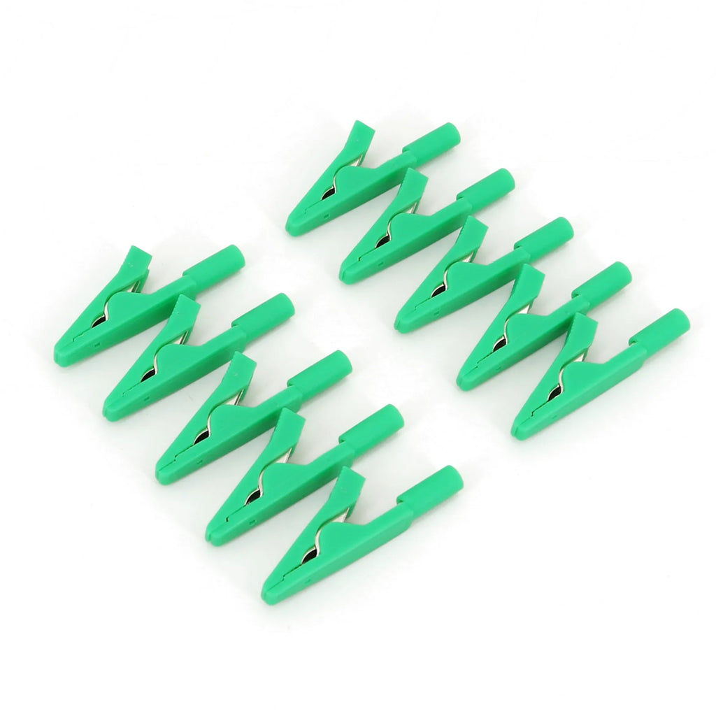10Pcs Brass 5 Colors 41mm Insulated Mini Test Alligator Clip With 2mm Female Jack