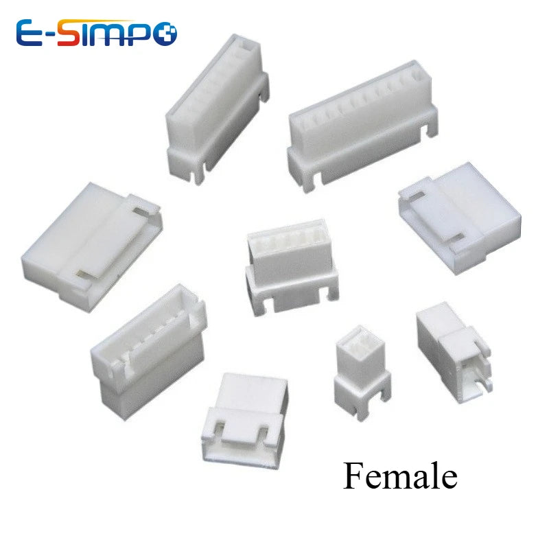 100pcs Xh2.54mm 2/3/4/5/6//7/8pin Terminals Plastic Shell Male /female Plug Housing Shell Connector