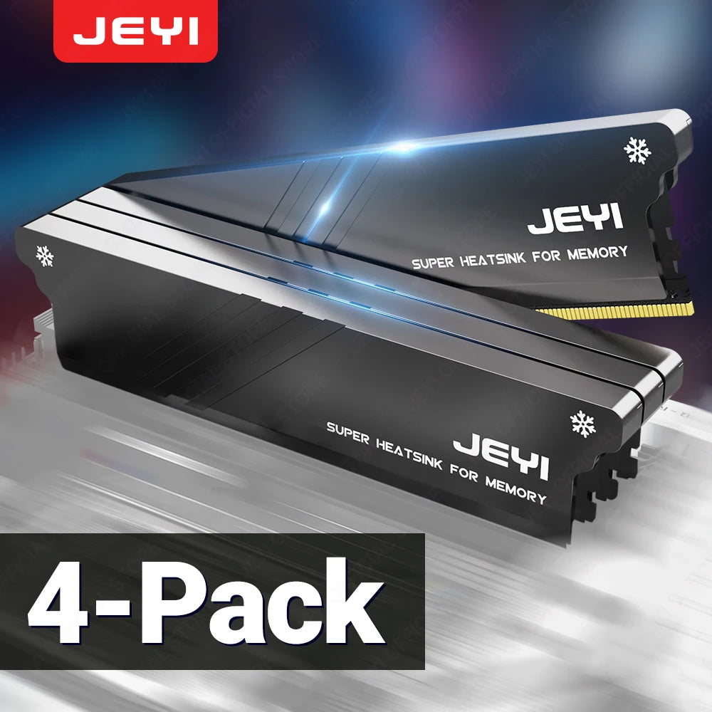 JEYI RAM Heatsink Cooler with Thermal Pads for DDR2 DDR3 DDR4 DDR5 - PC Memory Cooling Kit, Desktop Computer Heat Dissipation,