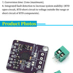 MAX31865 Temperature Sensor Module GY-MAX31865 RTD Digital Conversion Module Electronic DIY Board PT100-PT1000 for Arduino
