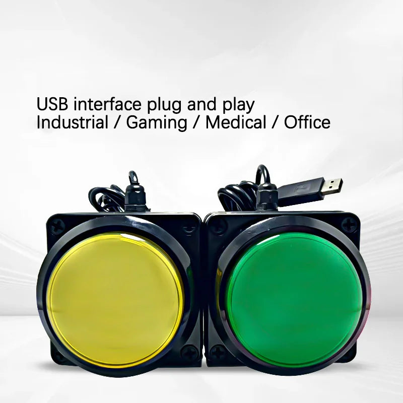 100MM USB Custom Button Remote Control Buzzer Switch Lottery Computer Mouse Shortcut Keyboard 2m