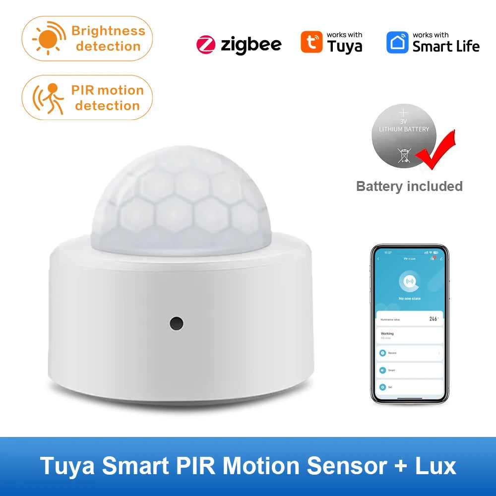Zigbee 3.0 Human Motion Sensor PIR Infrared Detector Smart Home Security Alarm Ewelink App Control Via Zigbee Bridge Zigbee2mqtt